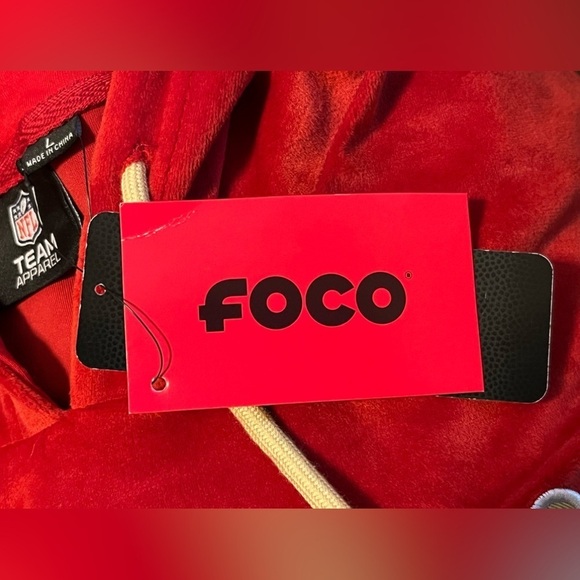 NWT- FOCO Women's San Francisco 49ers Soft Velour Hoodie  SIZE: Large - Picture 9 of 11